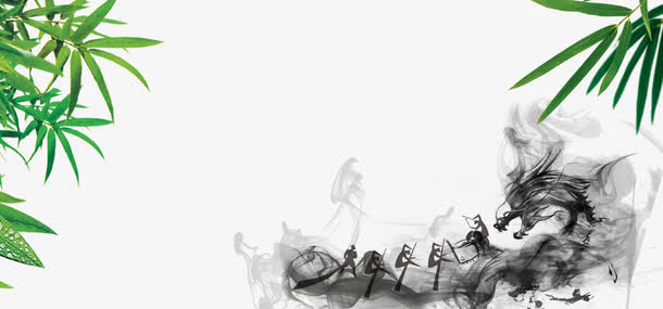 清新大气水墨风背景