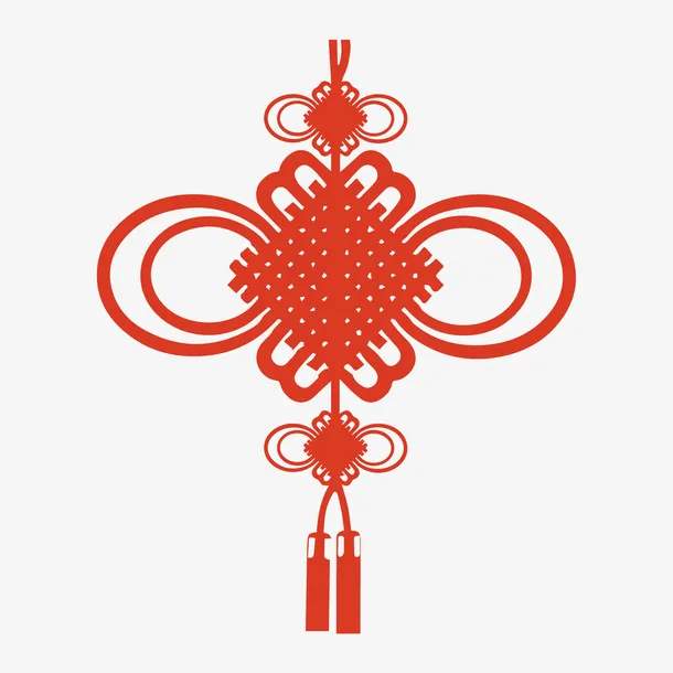 红色吉祥中国结元素免抠