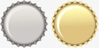 金银两色啤酒瓶盖免抠