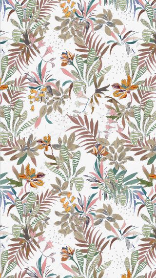 创意彩绘植物花纹底纹图案免抠