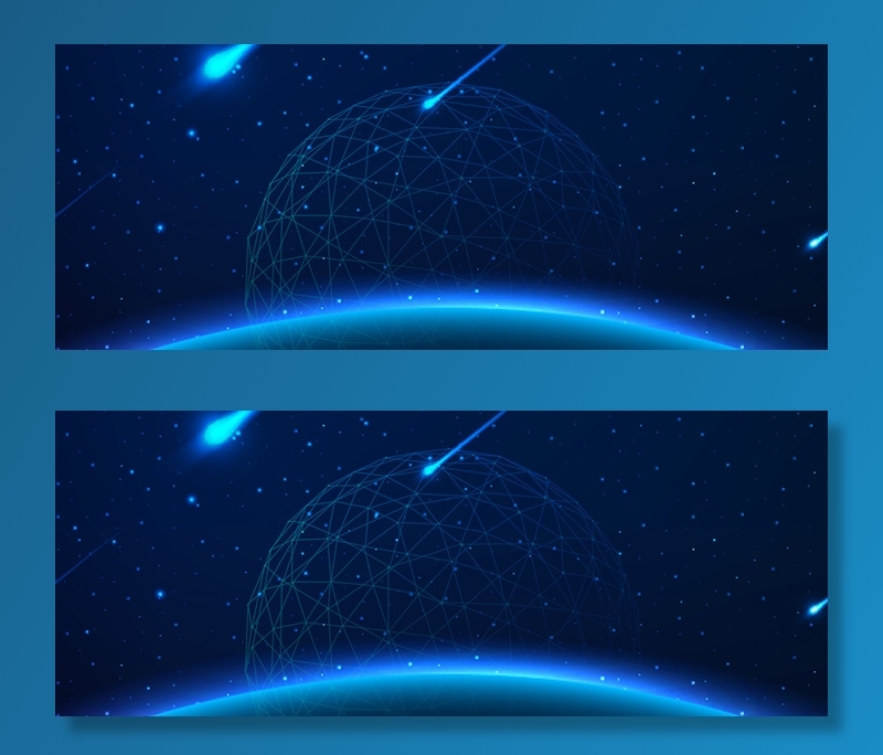 蓝色科技流星地球蓝色背景高清