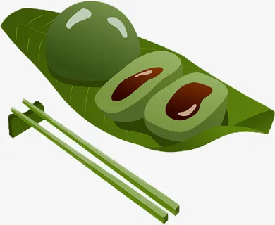 清明节青团手绘免抠