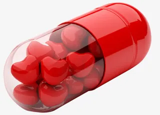 心型胶囊药情人节素材免抠