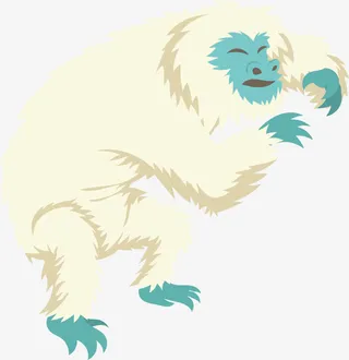 黄色卡通雪怪免抠