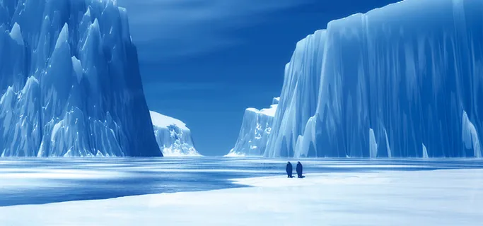 冰爽蓝色冰川夏季冰凉淘宝天猫电商banner高清