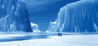 冰爽蓝色冰川夏季冰凉淘宝天猫电商banner高清