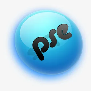 蓝色手绘渐变光效图标免抠