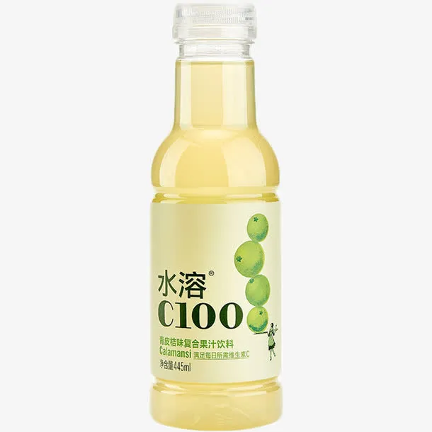 农夫山泉水溶青皮桔饮料免抠