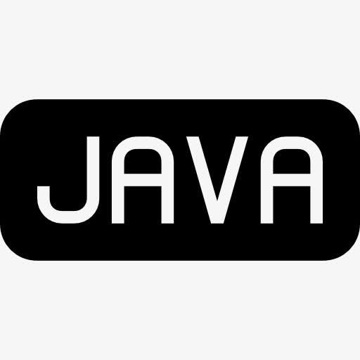 java圆角矩形黑色界面符号图标免抠