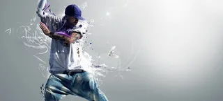 其他灰色渐变男人舞蹈背景高清