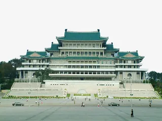 朝鲜金日成广场风光免抠