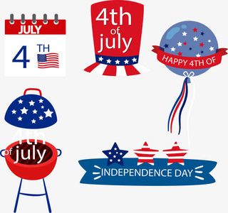 美国独立日装饰免抠