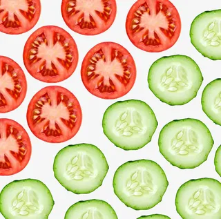 西红柿黄瓜切片免抠