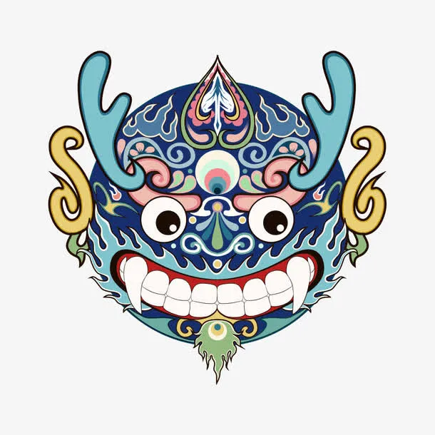 创意人物印花免抠