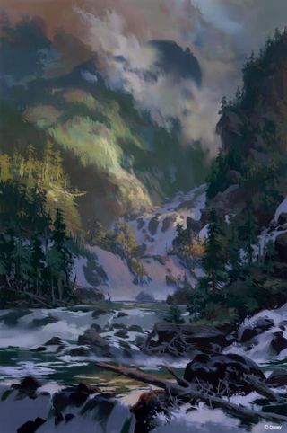 游戏场景环境渲染雪山高清彩绘免抠
