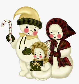 雪人一家免抠