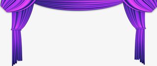 紫色帷幕华丽免抠
