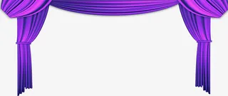 紫色帷幕华丽免抠