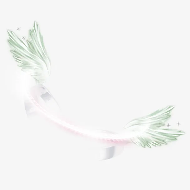 梦幻天使发光线条透明png免抠