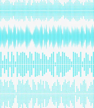 荧光绿色声波图免抠