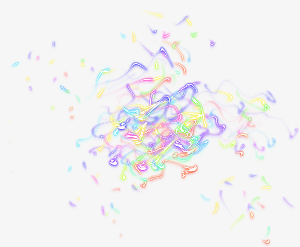 魔幻炫光彩色素材免抠