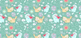 淘宝 手绘 卡通花朵动物  底纹 背景 海报背景高清