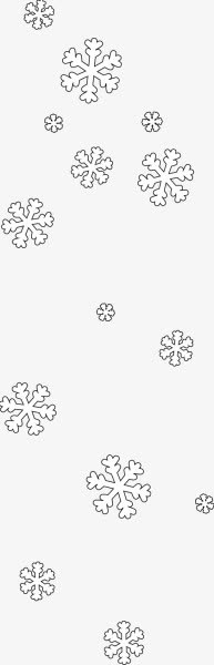 半透明雪花飘落免抠
