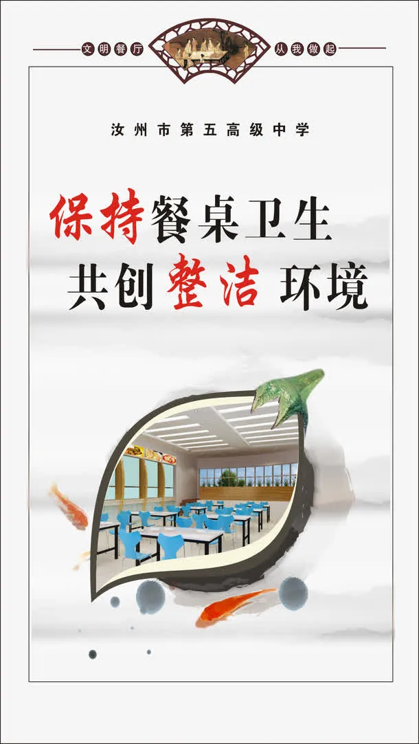 食堂卫生展板免抠