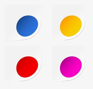 彩色标签贴纸免抠