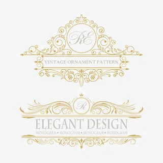 金色花纹下载免抠