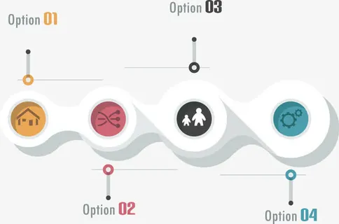 矢量横向导图免抠