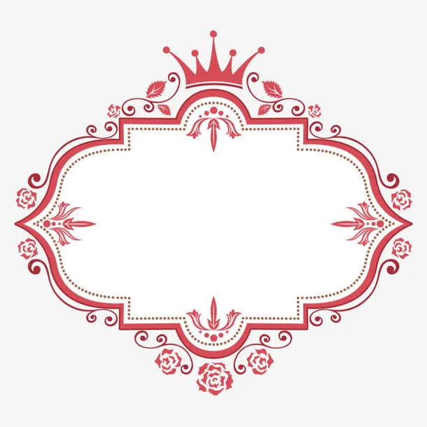 纹理边框 七夕花纹免抠