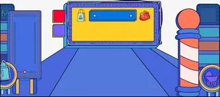 电商节扁平卡通蓝色背景