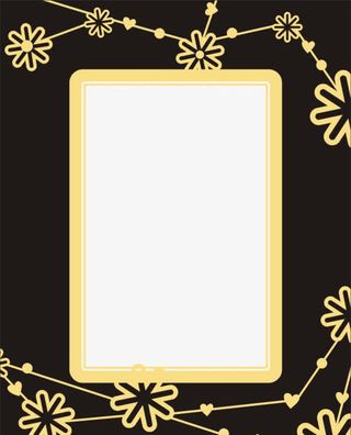 雪花黑色背景相框