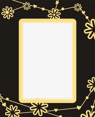 雪花黑色背景相框