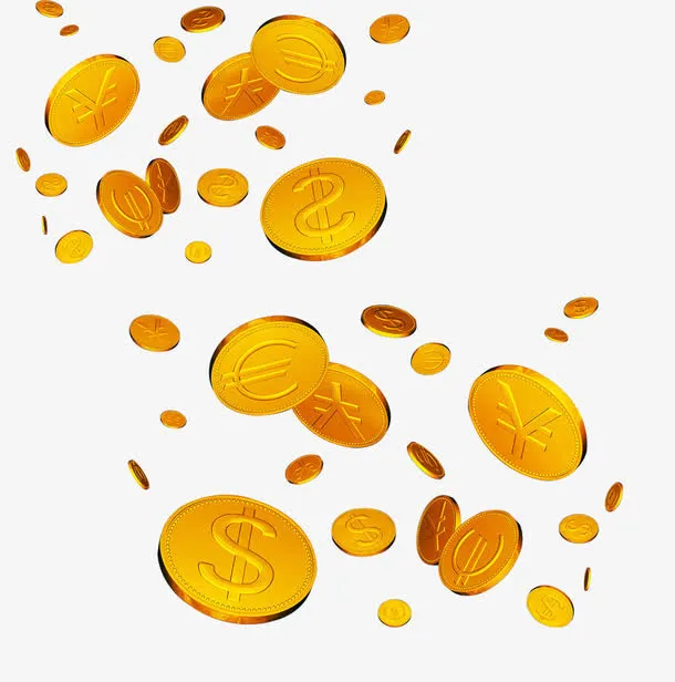 飘动的金币免抠素材免抠
