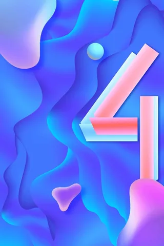 渐变流体倒计时时尚简约背景高清