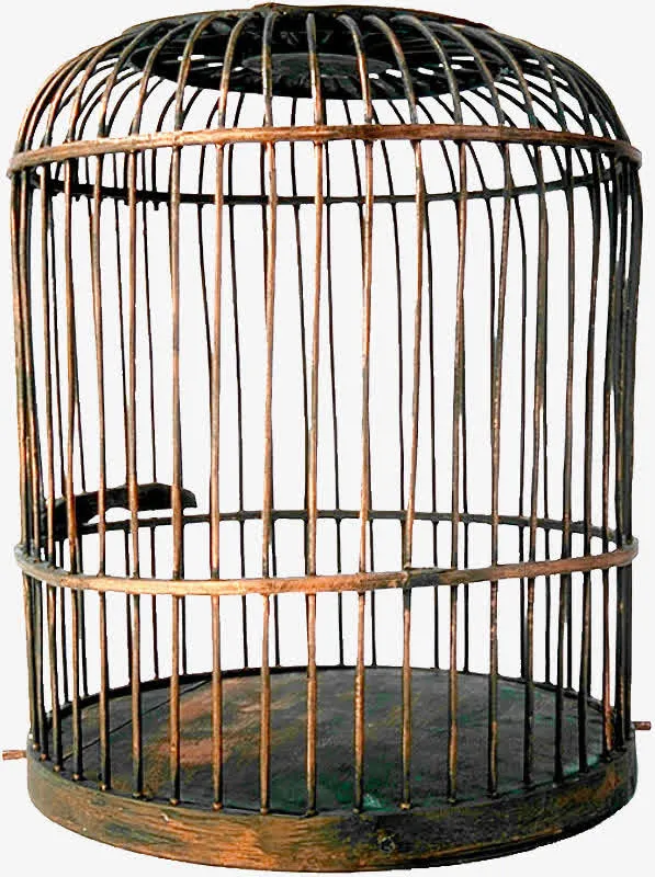 棕色金属鸟笼免抠