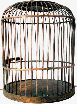 棕色金属鸟笼免抠