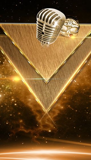 金色大气音乐会海报背景高清