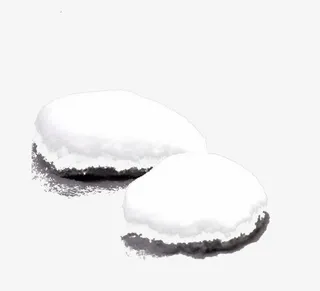 冬天白雪石头免抠