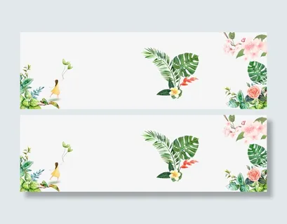 清新唯美春暖花开海报banner