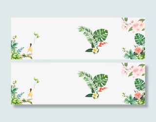 清新唯美春暖花开海报banner