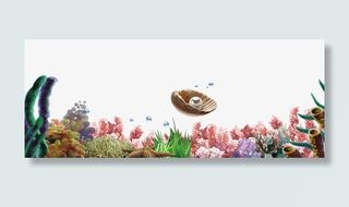 彩色海洋海底背景装饰