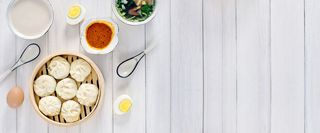 包子简约白色banner高清