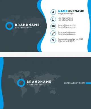 矢量个性名片设计免抠