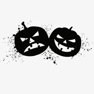 2个恐怖万圣节南瓜头免抠