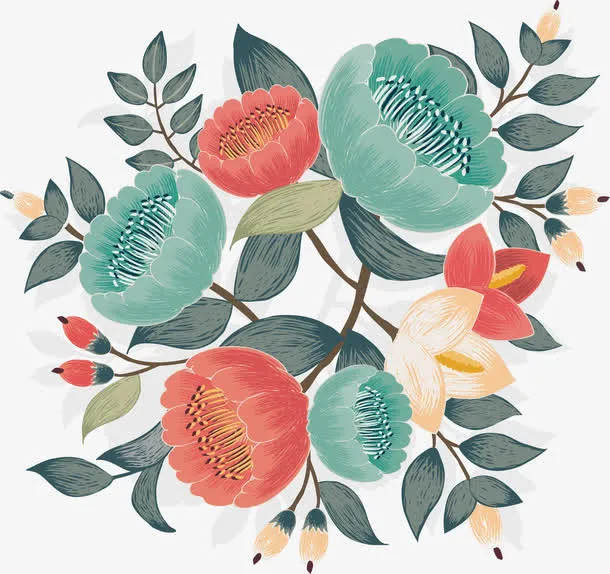 鲜花绿叶PNG下载免抠