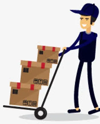 卡通快递员矢量素材免抠