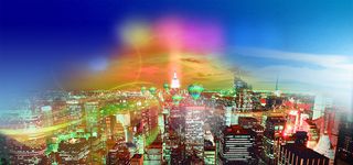 房地产大气蓝色招商海报背景高清